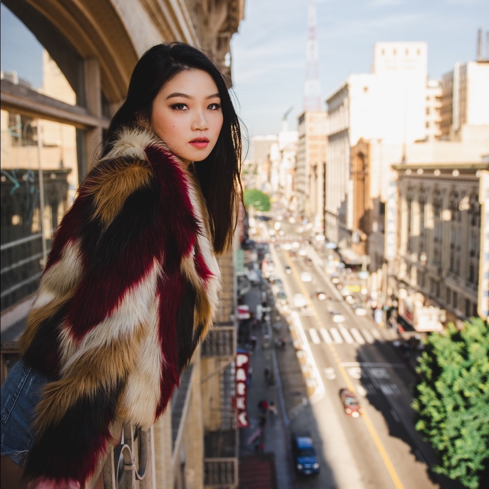 Multicolored red coat